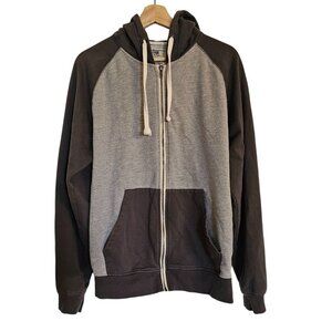Chor hoodie jacket large gray charcoal zipper